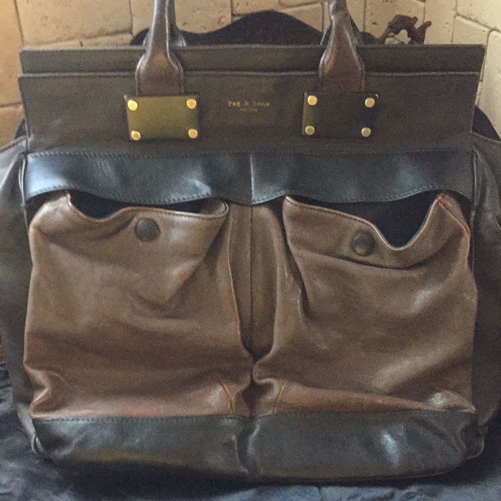 Rag & Bone pilot bag in mocha brown